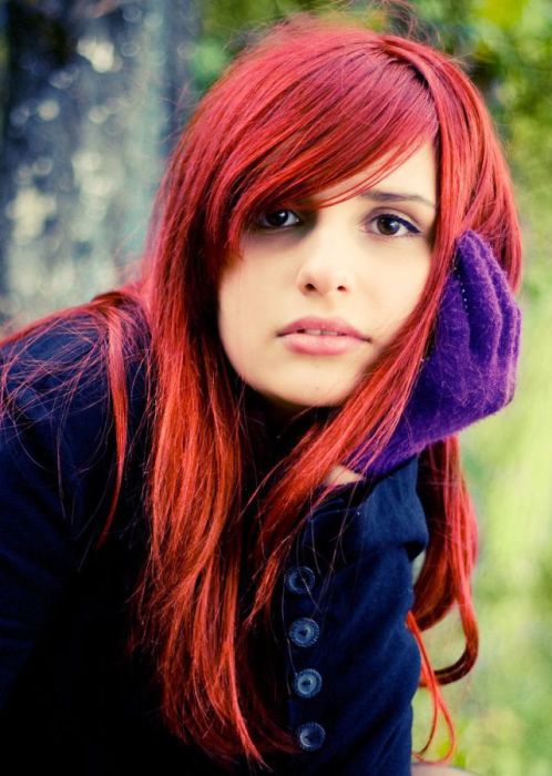 young red haired girl portrait