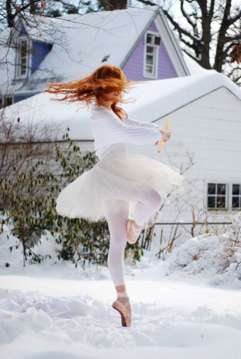 young red haired girl portrait