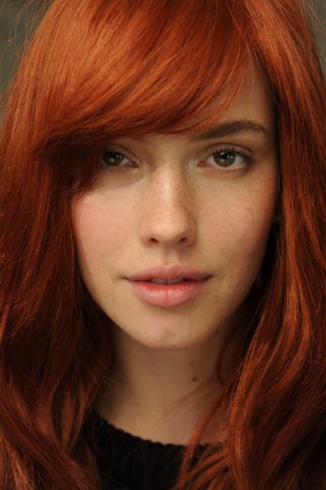 young red haired girl portrait