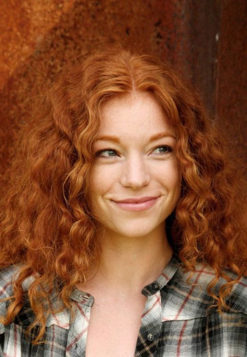 young red haired girl portrait