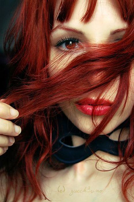 young red haired girl portrait