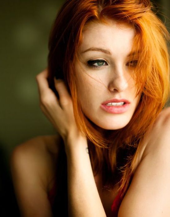 young red haired girl portrait