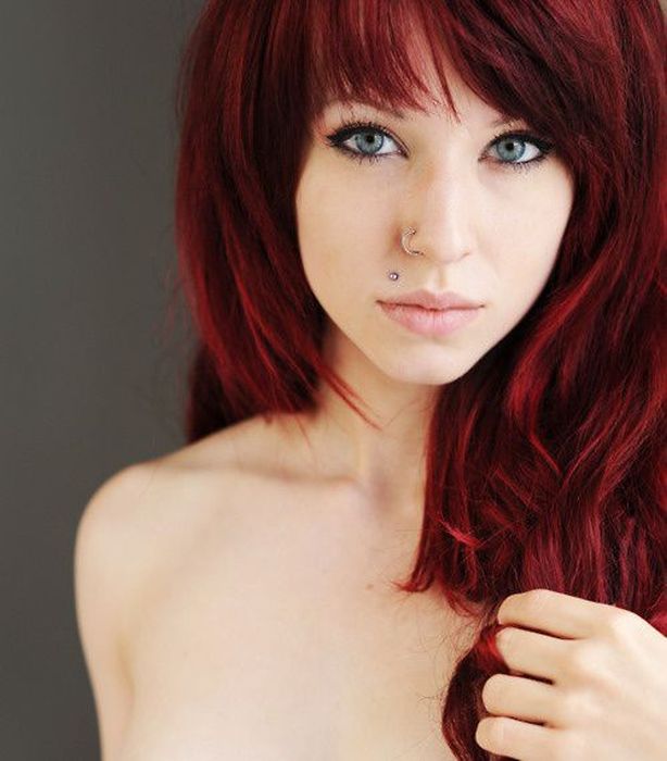 young red haired girl portrait