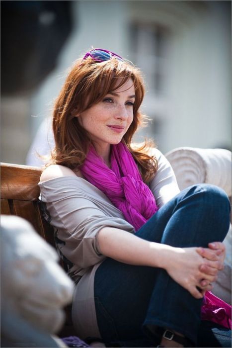 young red haired girl portrait