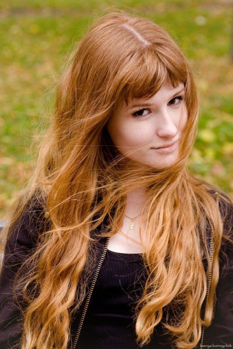 young red haired girl portrait