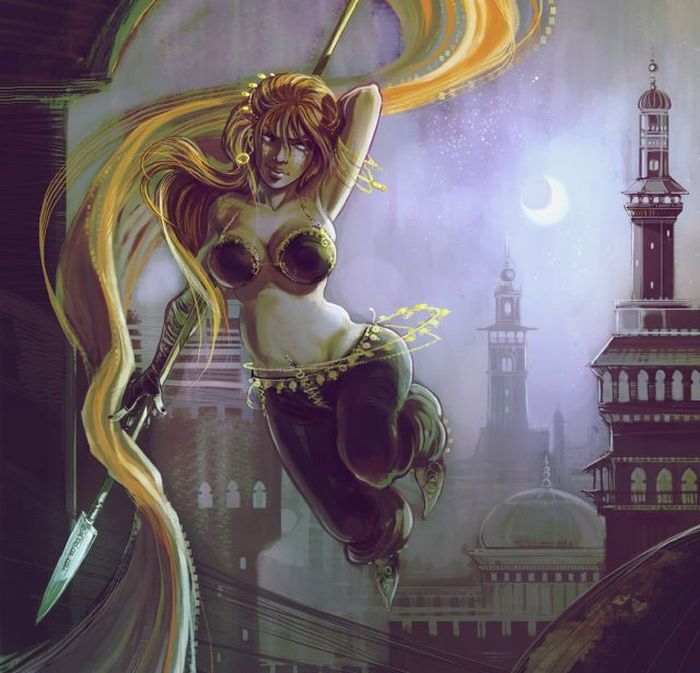 computer graphics digital painting girl illustration