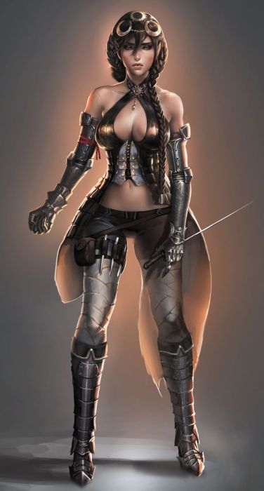 computer graphics digital painting girl illustration