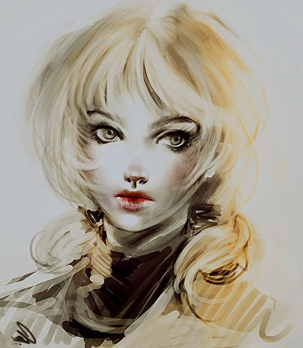 computer graphics digital painting girl illustration