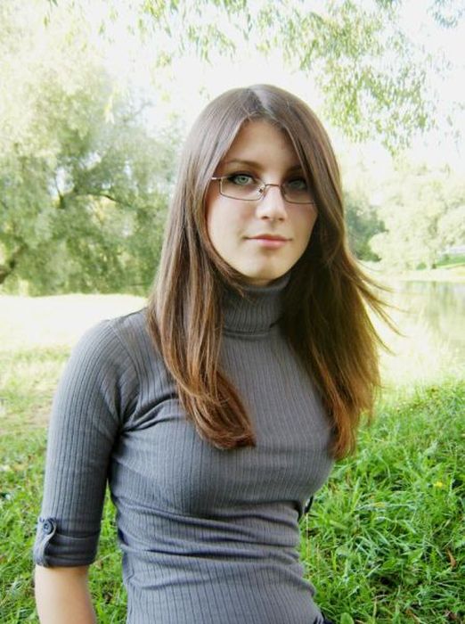 girl with glasses