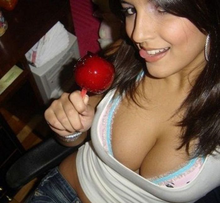 breasts cleavage girl