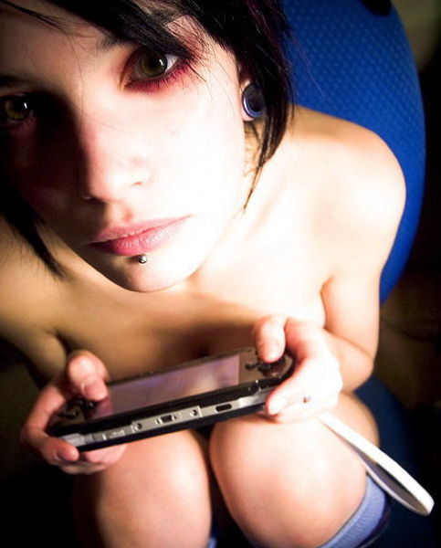 girl playing video games