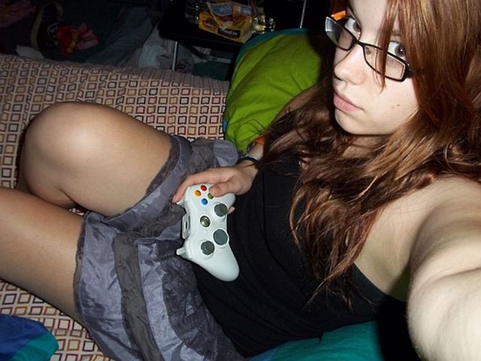 girl playing video games