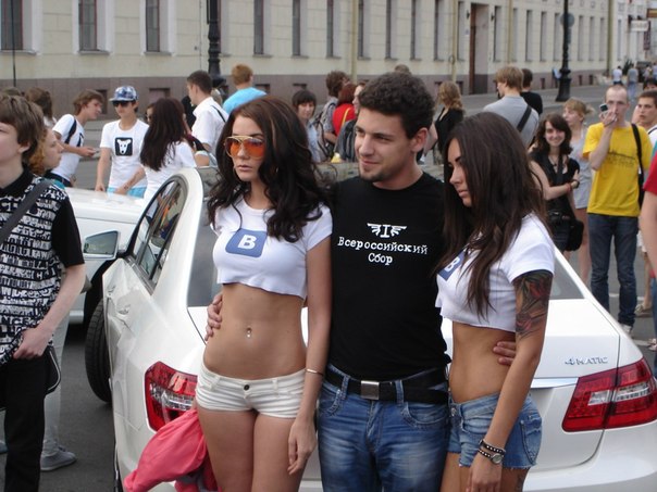 VK social network promo girls