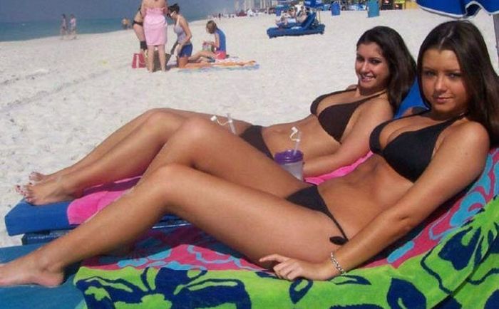 young summer and bikini beach girls