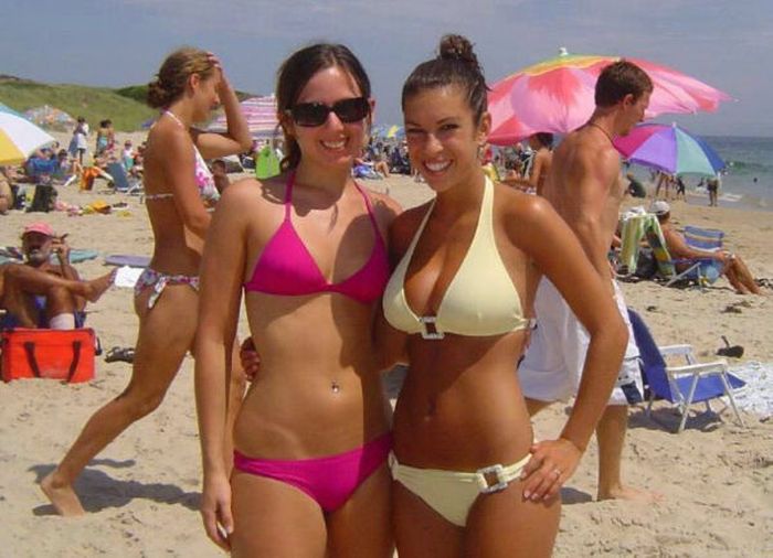 young summer and bikini beach girls