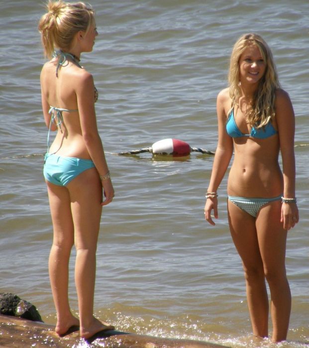 young summer and bikini beach girls