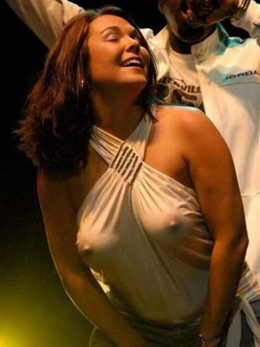 young teen college girl without brassiere
