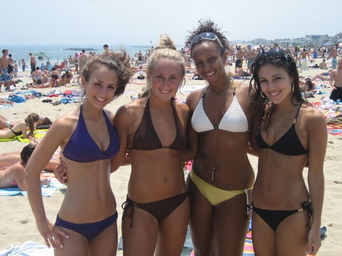 young summer and bikini beach girls