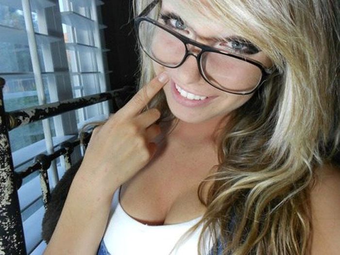 girl with glasses