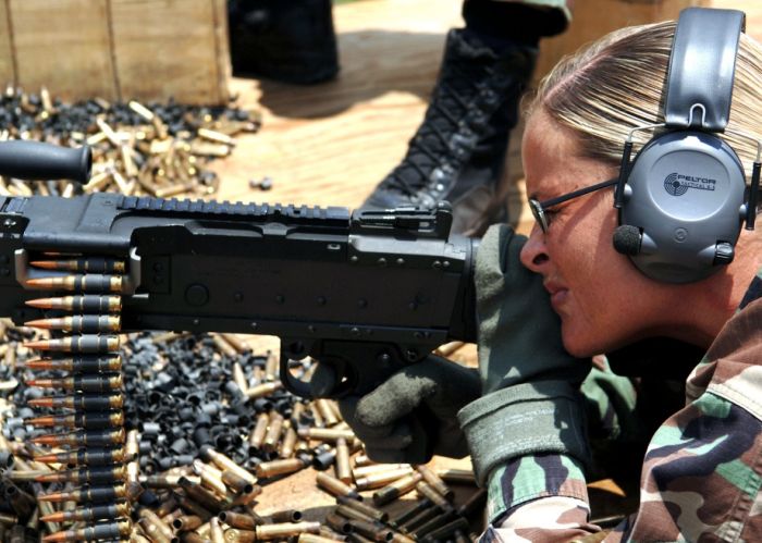 girl in a military