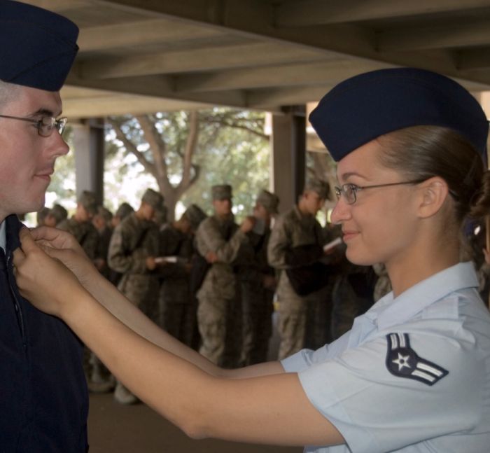 girl in a military