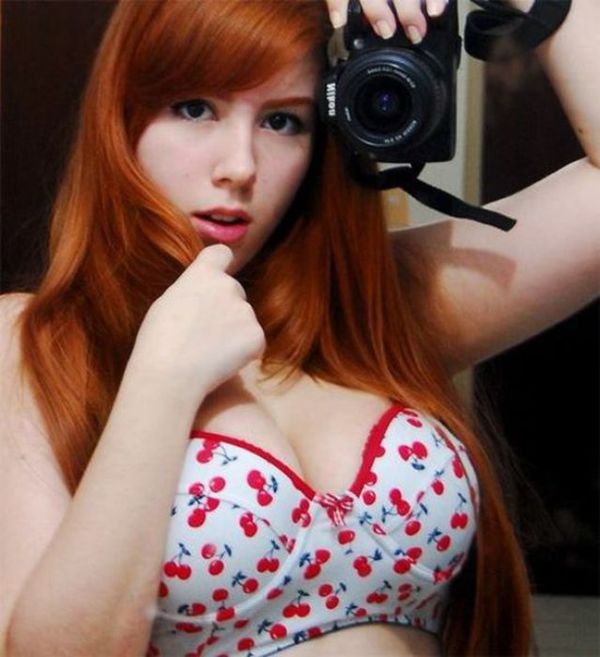 young red haired girl portrait