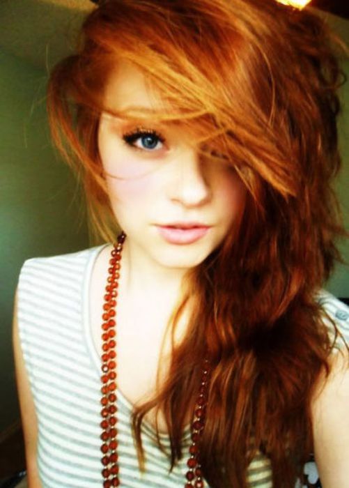 young red haired girl portrait