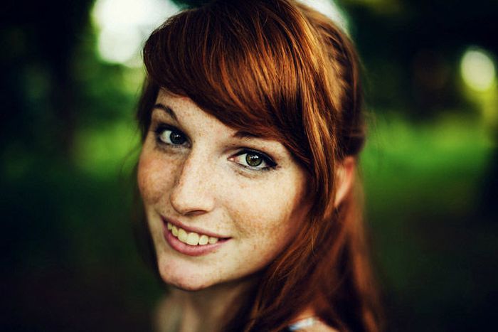 young red haired girl portrait