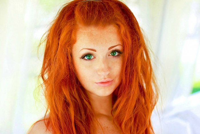 young red haired girl portrait