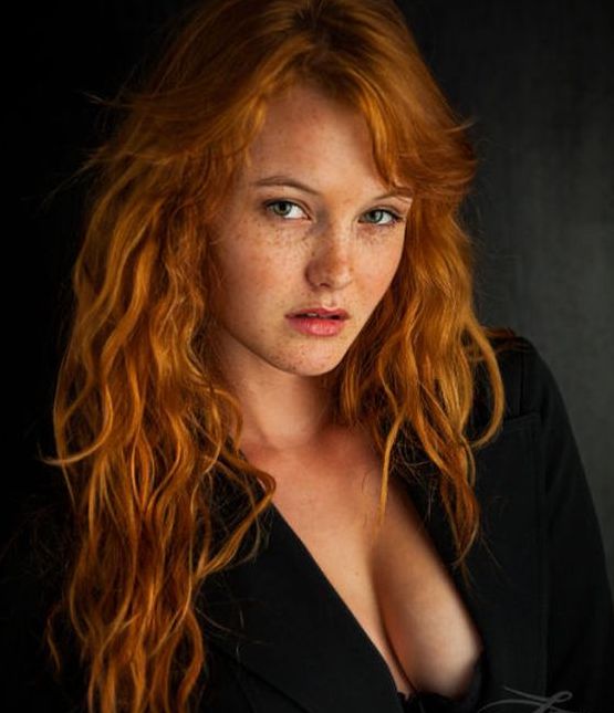 young red haired girl portrait