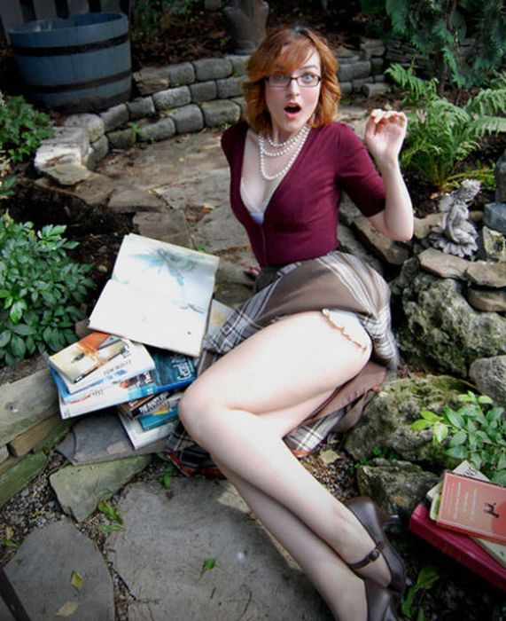 young red haired girl portrait