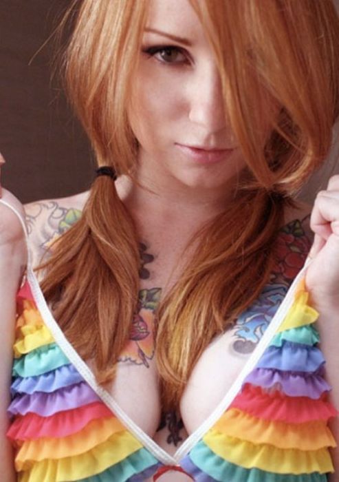 young red haired girl portrait