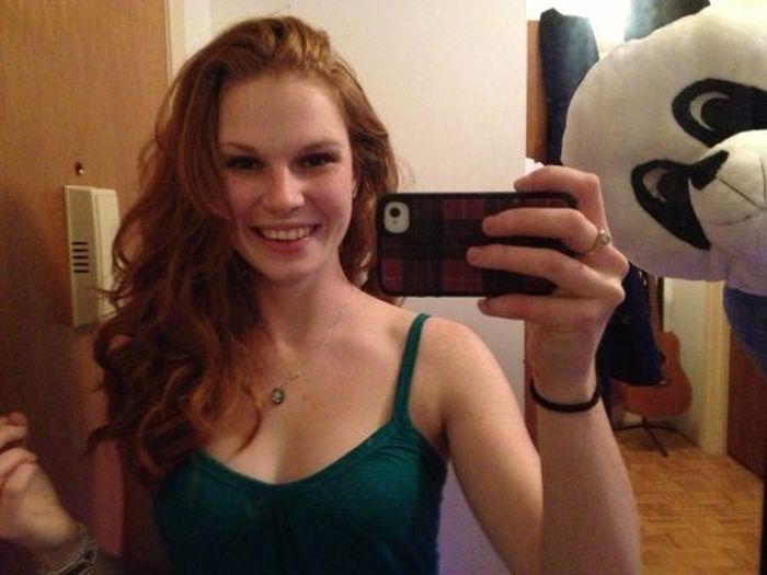 young red haired girl portrait