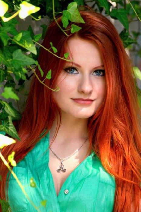 young red haired girl portrait