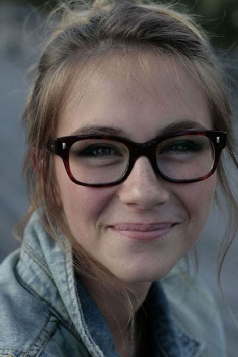 girl with glasses