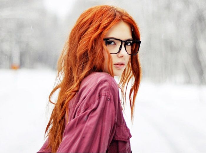 girl with glasses