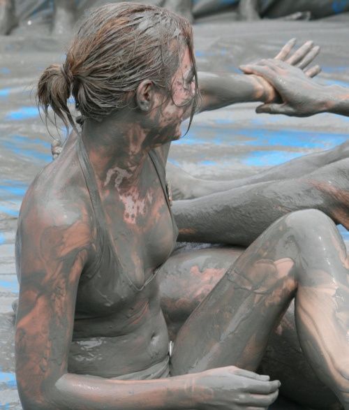 dirty girls in mud