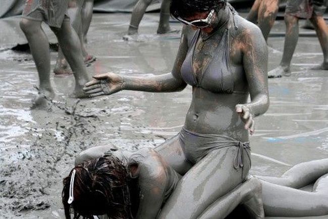 dirty girls in mud