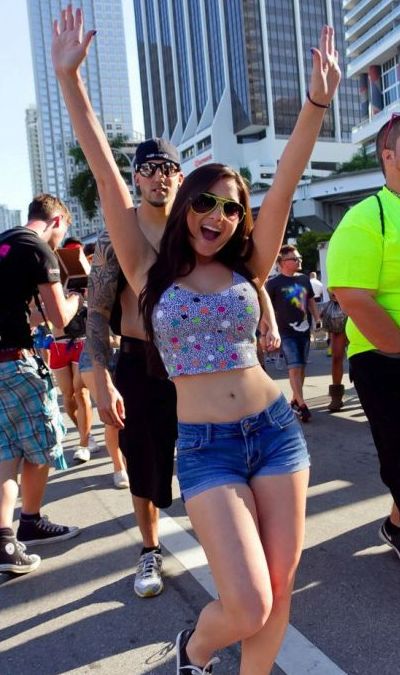 Ultra Music Festival 2013 girls, Miami, Florida, United States