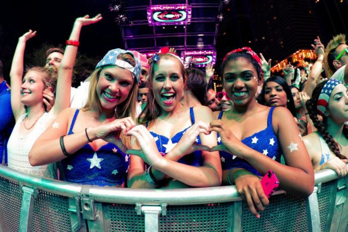 Ultra Music Festival 2013 girls, Miami, Florida, United States