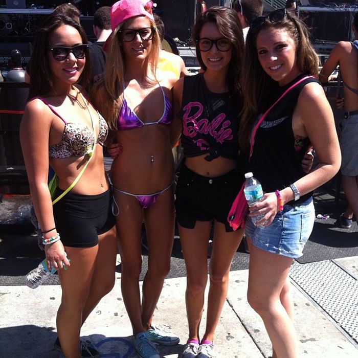 Ultra Music Festival 2013 girls, Miami, Florida, United States