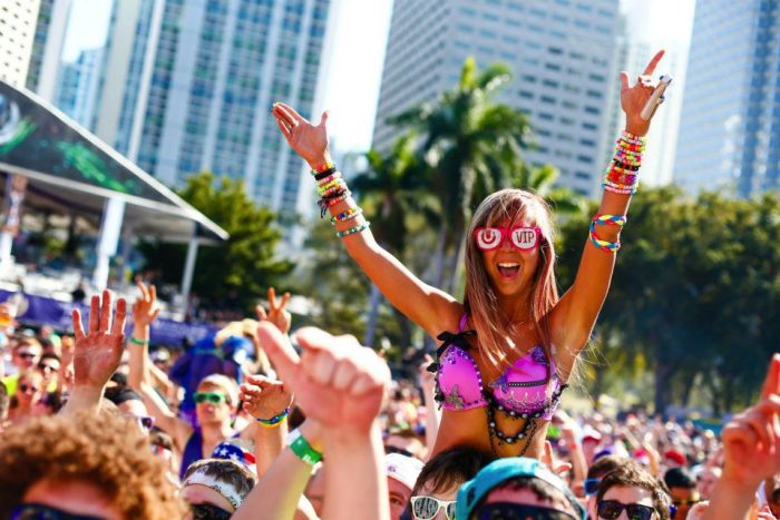 Ultra Music Festival 2013 girls, Miami, Florida, United States
