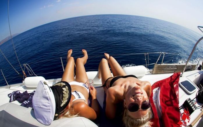 summer bikini beach girls recreate on yacht vessels