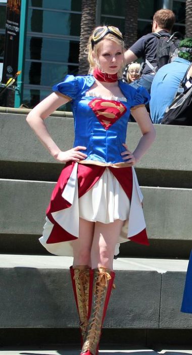 girl wearing superhero costume