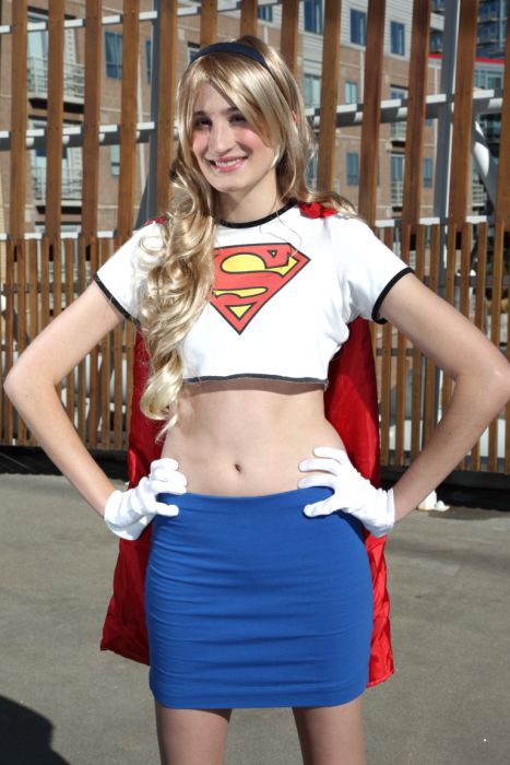 girl wearing superhero costume