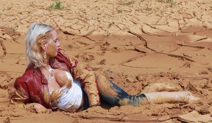 dirty girls in mud