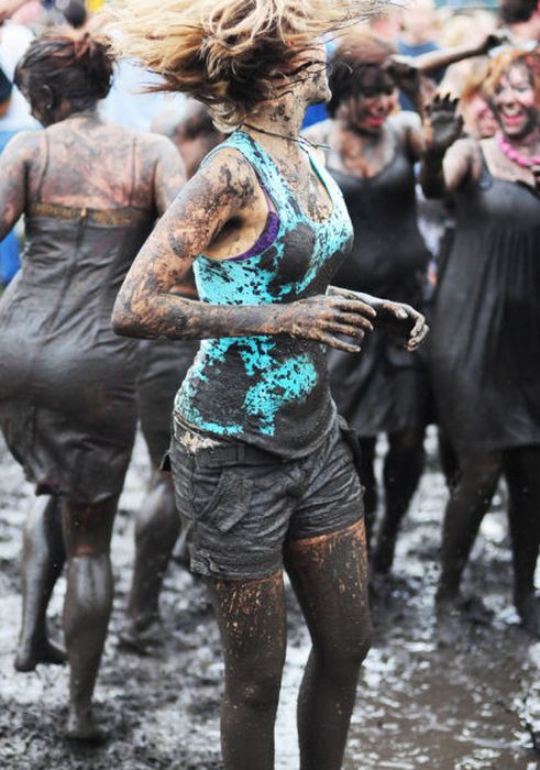 dirty girls in mud