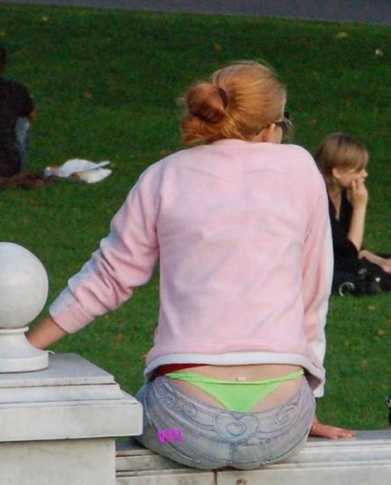 young teen girl with a sexy whale tail
