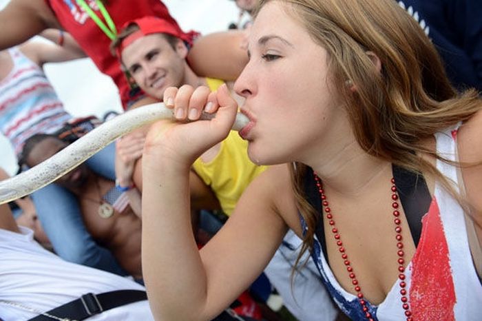 Indy 500 Snake Pit infield girls