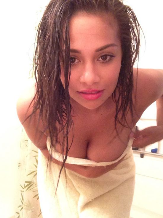 girl with a towel